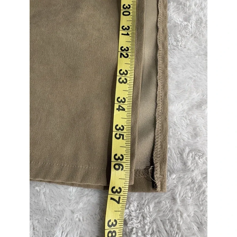 Tracy Evans Vintage Y2K Cargo Maxi column Skirt Belted Side Slits Tan Size 11